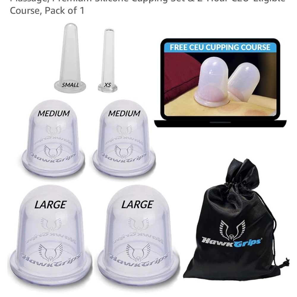 HawkGrips Silicone Cupping Set with Storage Bag